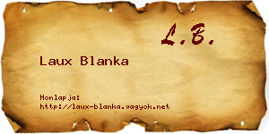 Laux Blanka névjegykártya